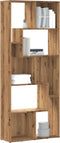 vidaXL - Boekenkast - 67x24x161 - cm - bewerkt - hout - artisanaal - eikenkleurig
