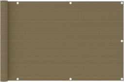 vidaXL - Balkonscherm - 90x500 - cm - HDPE - taupe