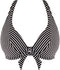 Beach Hut - Bikini top - Retro chevronprint - Zwart Wit - Maat 65D (EU)