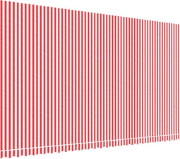 vidaXL - Vervangingsdoek - voor - luifel - gestreept - 6x3,5 - m - rood - en - wit
