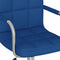 vidaXL - Kantoorstoel - draaibaar - stof - blauw