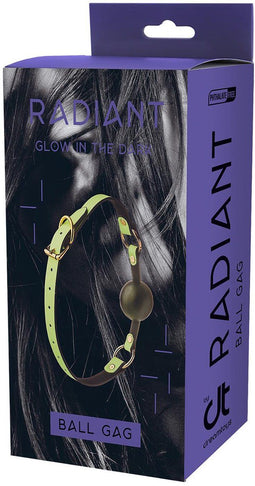 Dream Toys Gag Radiant Ball Gag Glow In The Dark Groen
