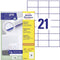 Avery Zweckform 3652-200 - Universele etiketten 70 x 42.3 mm - 4620 stuks - Wit