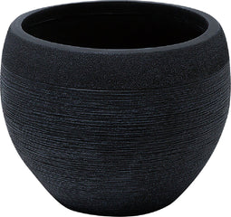 ZAKROS - Bloempot - Zwart - 38 cm - Klei-vezelmengsel
