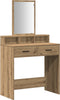 vidaXL - Make-uptafel - met - Lade - - - Artisan - Eiken - - - 79x41x140 - cm