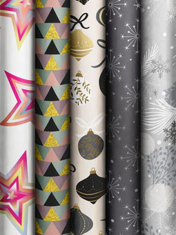 Stewo - Inpakpapier Dazzling Yule 200x70cm assorti | 60 stuks
