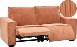 NUKARI - Driezitsbank elektrisch verstelbaar - Oranje - Corduroy