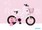 AMIGO Flower Meisjesfiets - Kinderfiets 14 inch - Wit
