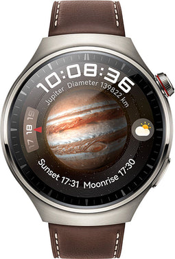 Huawei Watch 4 Pro - Smartwatch - Titanium kast Saffierglas eSIM 21 dagen batterijduur Bruin