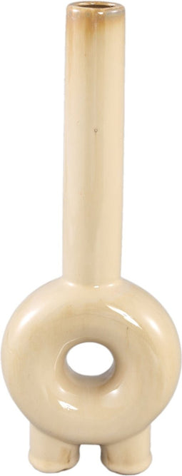 PTMD Hedin Vaas - 12 x 12 x 30 cm - Keramiek - Creme