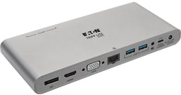 Eaton Tripp-Lite - USB-C Dock - Triple Display - 4x USB 3.2 type-A 2x USB 3.2 type-C 1x HDMI 1x DisplayPort 1x VGA 1x Ethernet (RJ45)