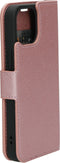 Mobiparts iPhone 13 Mini - Wallet Case - Saffiano motief - Roze