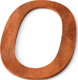 Nummer 0 Model: Huisnummer Corten