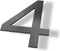 Nummer 4 Model: Huisnummer RVS