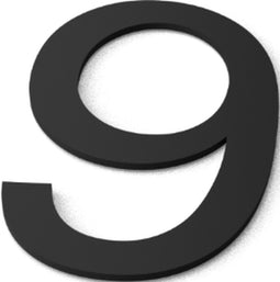Nummer 9 Model: Huisnummer Staal
