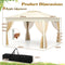 Coast Pop-up Partytent - Dubbel Dak en Gaaswanden - 337 x 337 x 260 cm - Beige