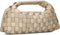 Nunoo Dandy Large Braided Dames Schoudertas - Beige - One Size