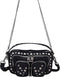 Nunoo Kleine Crossbodytas / Schoudertas Dames - Leer - Helena Rivet Washed - Zwart