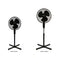 Staande ventilator - OCEANIC - 45 W - Ø 41 cm - 3 snelheden - Oscillerend - Kantelbaar - Zwart