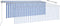 vidaXL - Luifel - automatisch - rolgordijn - LED - windsensor - 4x3 - m - blauw - en - wit