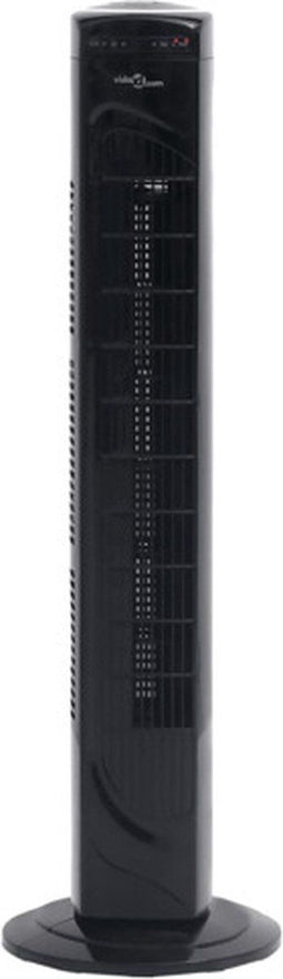 vidaXL Torenventilator met afstandsbediening en timer ø24x80 cm zwart