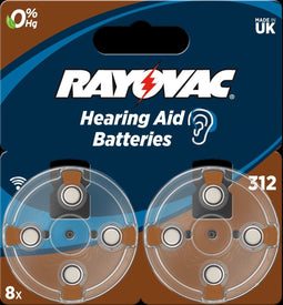 Varta HA312 - Hoortoestelbatterijen - Zinc-Air 1.4V 160mAh - (8 stuks)