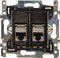 Hirschmann IDC 1000M2 BE - Data wandcontactdoos 2x RJ 45 inbouw, Niko compatible