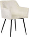 Set van 2 eetkamerstoelen JASMIN Fluweel Crème