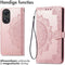 imoshion Hoesje Geschikt voor Oppo Reno 8 T (4G) Hoesje Met Pasjeshouder - imoshion Mandala Bookcase - Rosé Goud