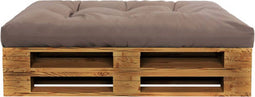 vidaXL - Palletkussen - 120x80x12 - cm - stof - taupe