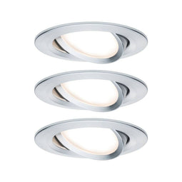 EBL set Nova Coin 3-stapdim rd zwenkbaar LED 3x6,5W 2700K 230V Alu ged/Alu