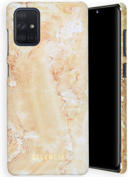 Selencia Hoesje Geschikt voor Samsung Galaxy A71 Hoesje - Selencia Maya Fashion Backcover - geel