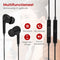 Nuvance - Oortjes met Draad - 3.5mm Jack Aansluiting - Oordopjes met Draad - In-Ear Oortjes met Draad en Microfoon - Zwart