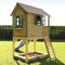 AXI Sarah Speelhuis in Bruin/Groen - Met Verdieping, Zandbak en Witte Glijbaan - Speelhuisje voor de tuin / buiten - FSC hout - Speeltoestel voor kinderen