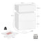 Woltu Nachtkastje met Stopcontact en LED-verlichting - Wit - 40 x 35 x 55 cm - 2 Lades en 1