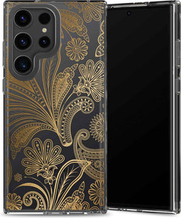 Samsung Galaxy S23 Ultra Hoesje - Selencia Zarya Fashion Extra Beschermende Backcover - goud