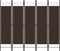 vidaXL - Kamerscherm - met - 5 - panelen - 200x180 - cm - bruin