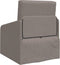 vidaXL - ligbedbank - 2-in-1 - taupe - 65x80x83 - cm - stof