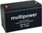 MP100-12C Multipower loodzuuraccu 12 volt 100Ah 338x170x212mm