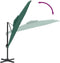 vidaXL - Zweefparasol - met - dubbel - dak - 300x300 - cm - groen