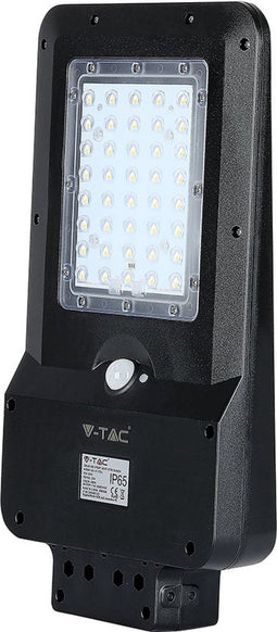 V-TAC VT-ST15 Zwarte straatlantaarns op zonne-energie - IP65 - 15W - 1600 Lumen - 6000K
