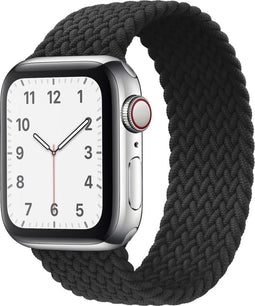 iMoshion Gevlochten nylon bandje voor de Apple Watch Series 1 / 2 / 3 / 4 / 5 / 6 / 7 / 8 / 9 / SE / Ultra (2) - 42 / 44 / 45 / 49 mm - Zwart