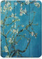 Lunso - Geschikt voor iPad 10 (2022) - Tri-Fold Bookcase hoes - Van Gogh Amandelbloesem