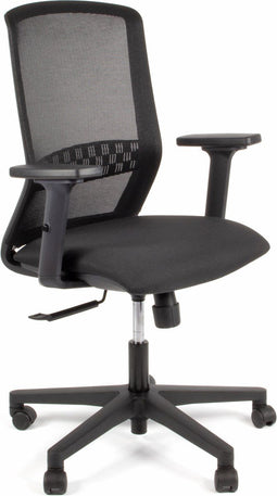 Linea bureaustoel Tekna 01 - ergonomisch EN1335 - multi verstelbaar - max. draagvermogen 110kg - zwart - LF-2011003