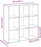 vidaXL - Kamerscherm - / - boekenkast - 102x29x103,5 - cm - hout - artisanaal - eiken