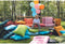 Sierkussen 50x30 Piping outdoor Graphic sea blue