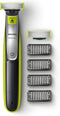 Philips OneBlade QP2530/30 - Trimmer en scheerapparaat - Trim en scheer met 4 opzetkammen - Limoengroen (4 stuks)