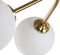 Plafondlamp DKD Home Decor Wit Gouden Metaal Kristal 9 W 110 x 38 x 38 cm