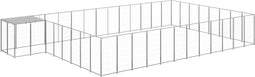 vidaXL - Hondenkennel - 30,25 - m² - staal - zilverkleurig