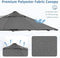 Angel Living Dubbele Parasol - 460 x 270 cm - UPF 50+ - Grijs